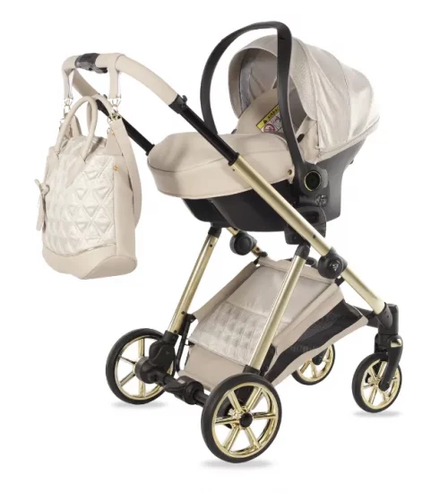 carro junama ellegante lamé beige