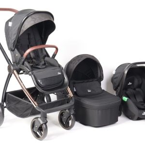 CARRITO BEBE TORAL ELENA 3 EN 1 TEJIDO NEGRO