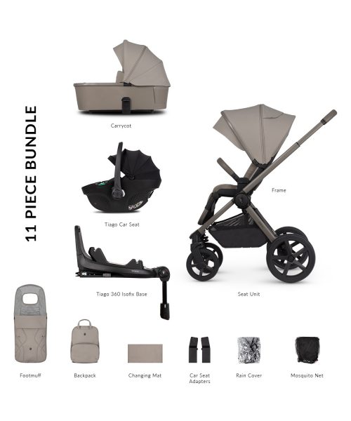 Cochecito Bebe Venicci Upline 2 Taupe - Imagen 7