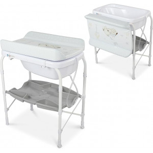 Bañera Con Cambiador Plegable Toral Valeria Gris