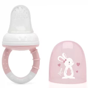 Alimentador antiahogo en silicona conejito rosa