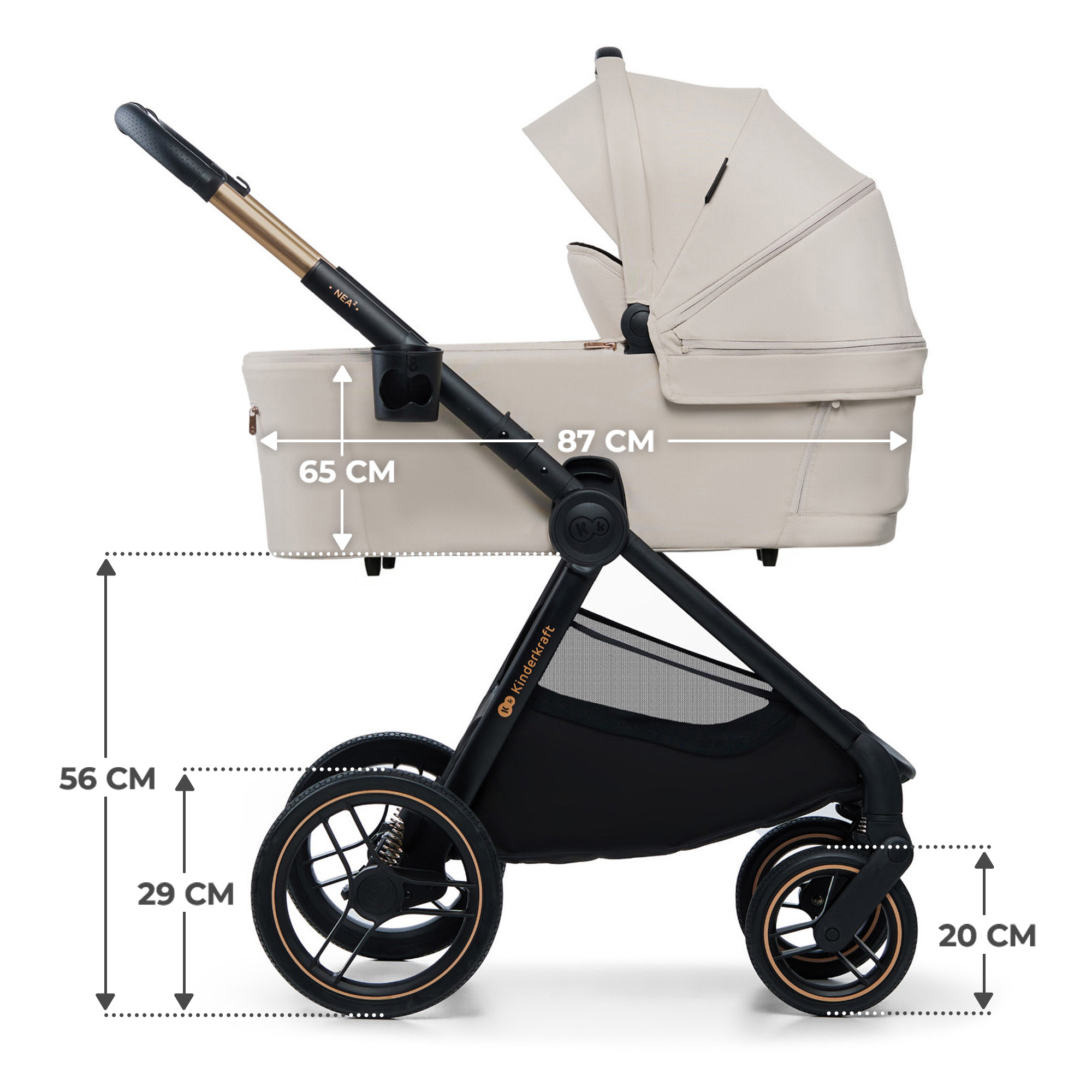 Carrito bebé multifuncional NEA 2 Beig - Imagen 8