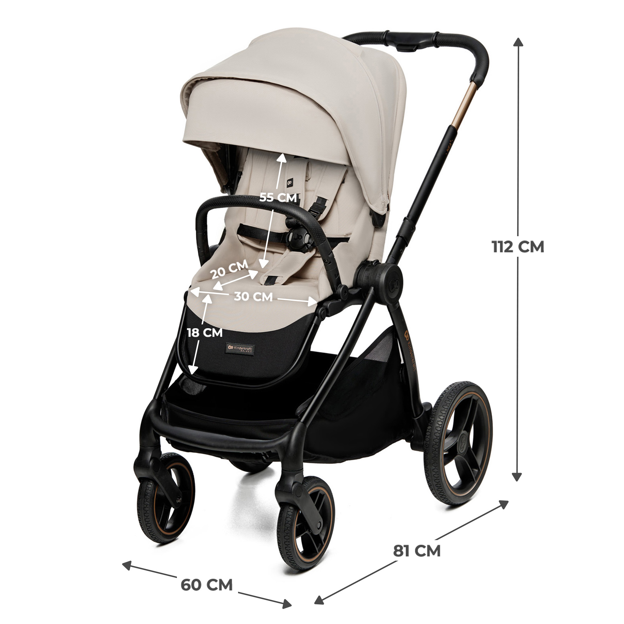 Carrito bebé multifuncional NEA 2 Beig - Imagen 2