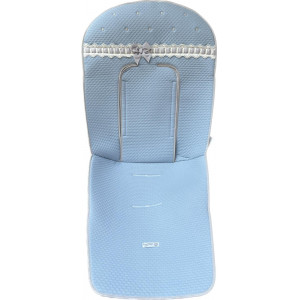 Colchoneta de Silla Topos Azul Lazo De Rosy Fuentes