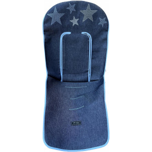 Colchoneta de Silla Rayas Azul Vaquera de Rosy Fuentes