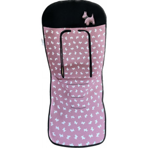 Colchoneta de Silla Rayas Rosa Dog de Rosy Fuentes