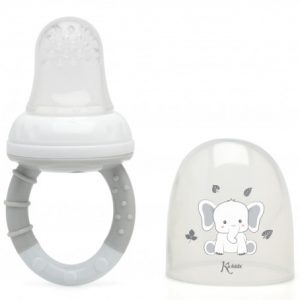 Alimentador Antiahogo En Silicona Elefante Gris