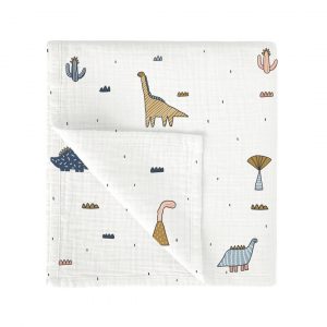 Muselina Bambú 120x120cm Dinosaurius Bimbidreans