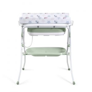 Cambiador con bañera plegable Zoe Verde